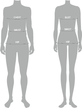 How to measure Around Bust/Chest Measurement - reference image