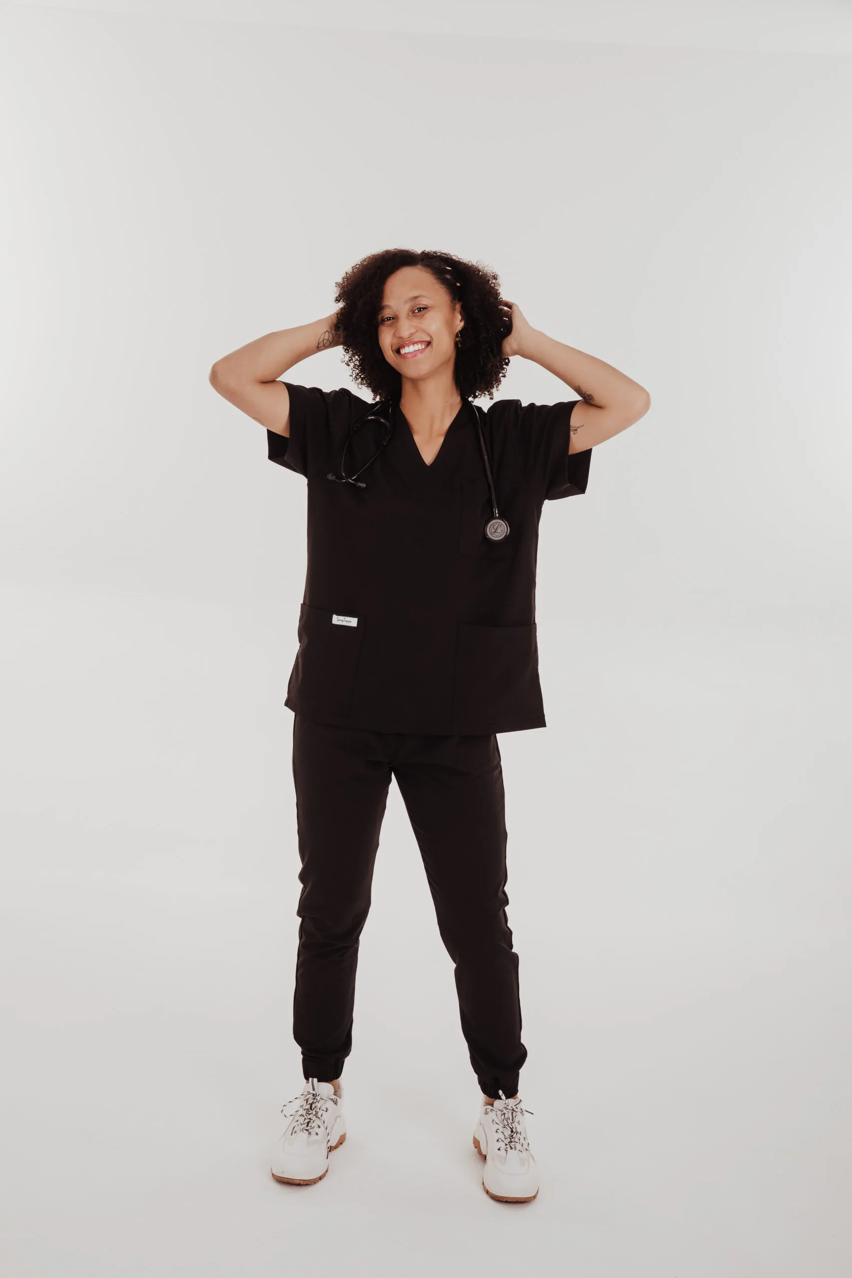 Black Scrub Jogger Pants - Image 2