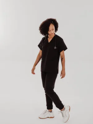 Black Scrub Jogger Pants