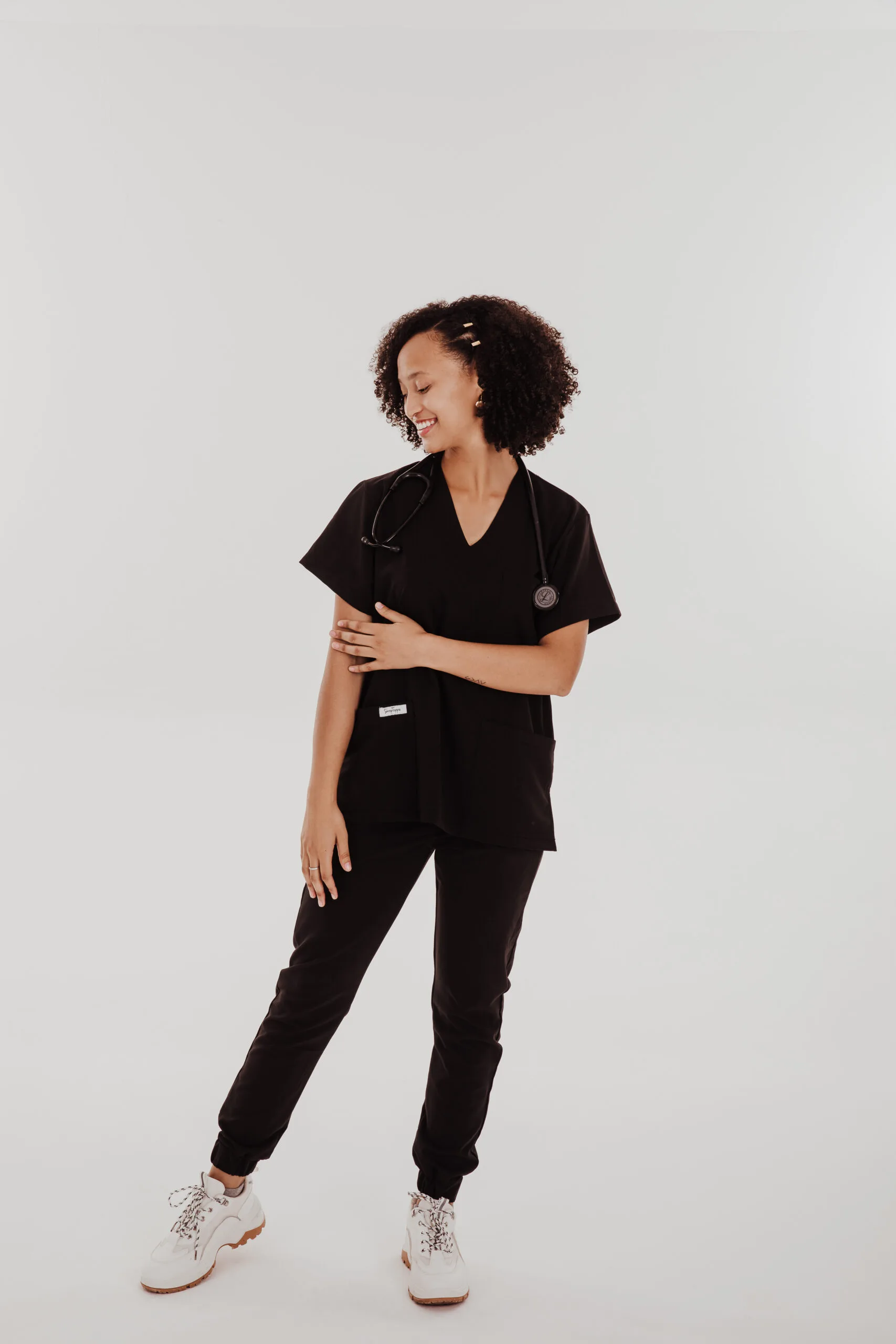 Black Scrub Jogger Pants - Image 3