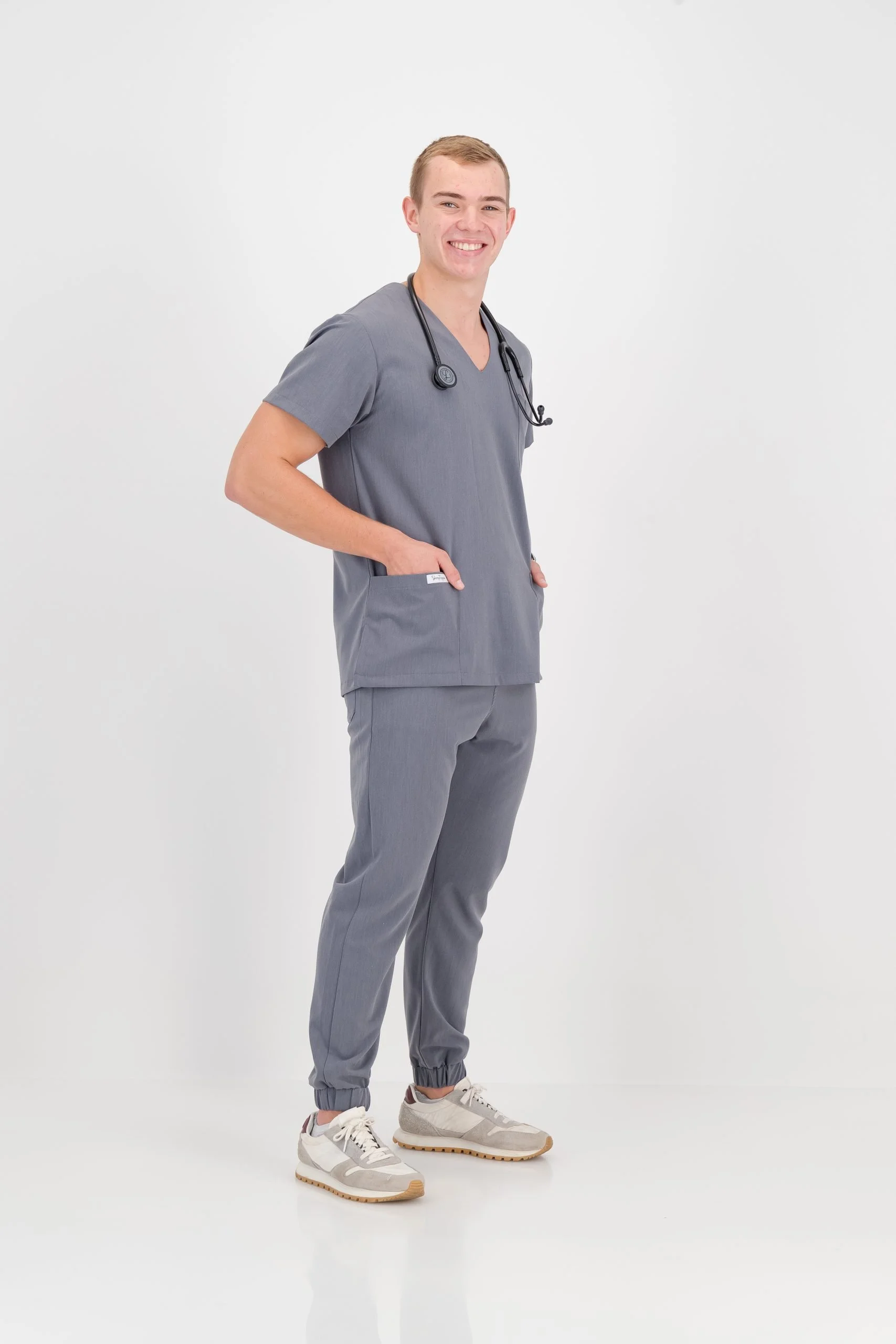 Charcoal Scrub Jogger Pants