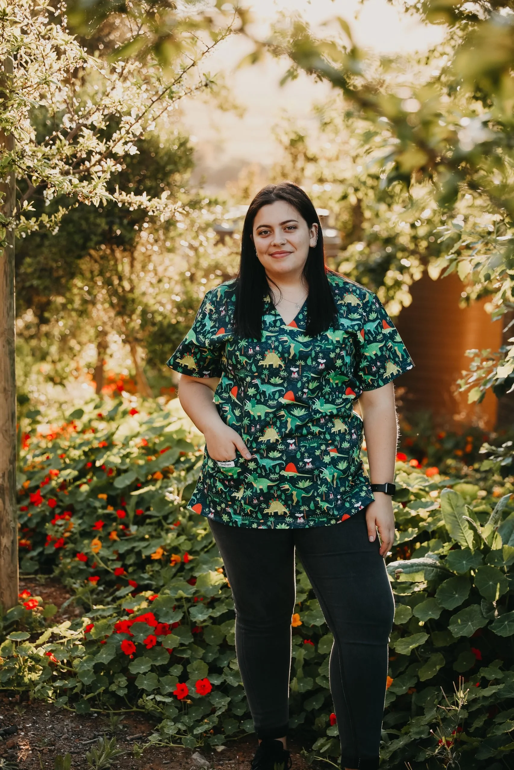 The Dinosaur Scrub Top