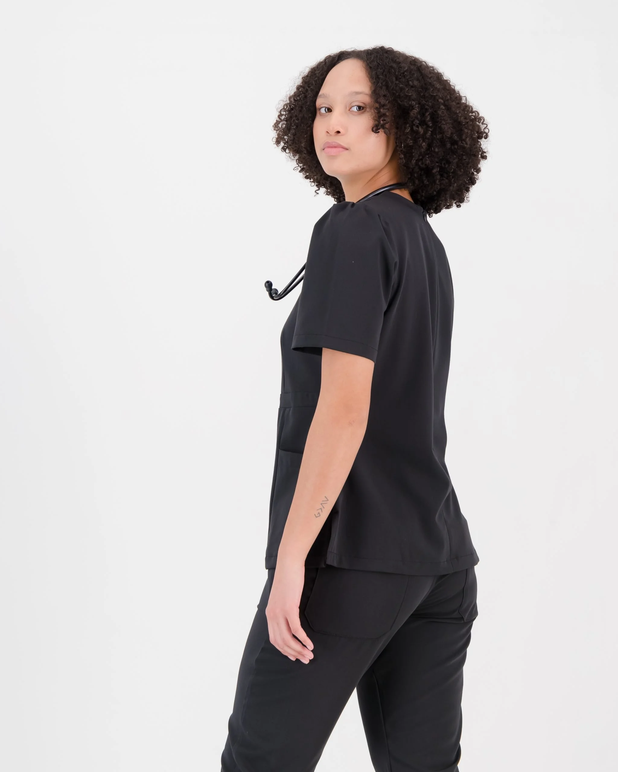 Black Peplum Top - Image 3