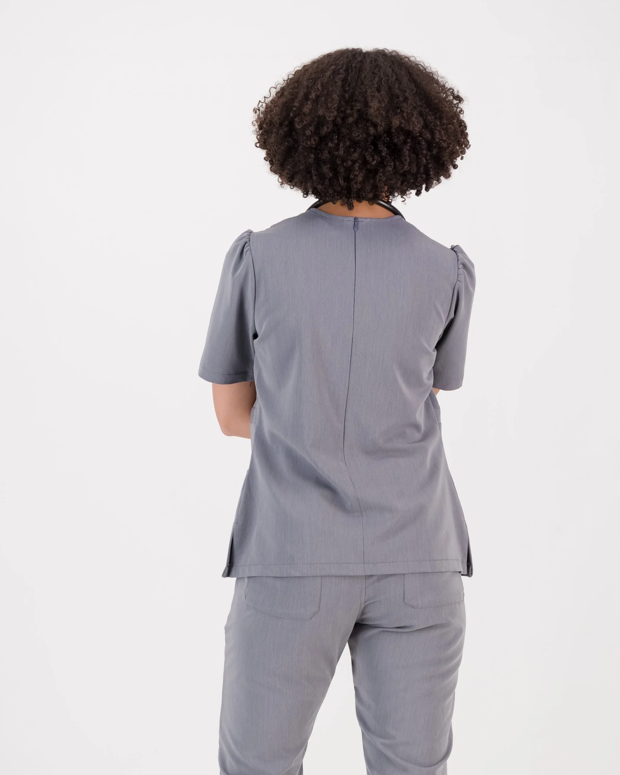 Charcoal Peplum Top - Image 4