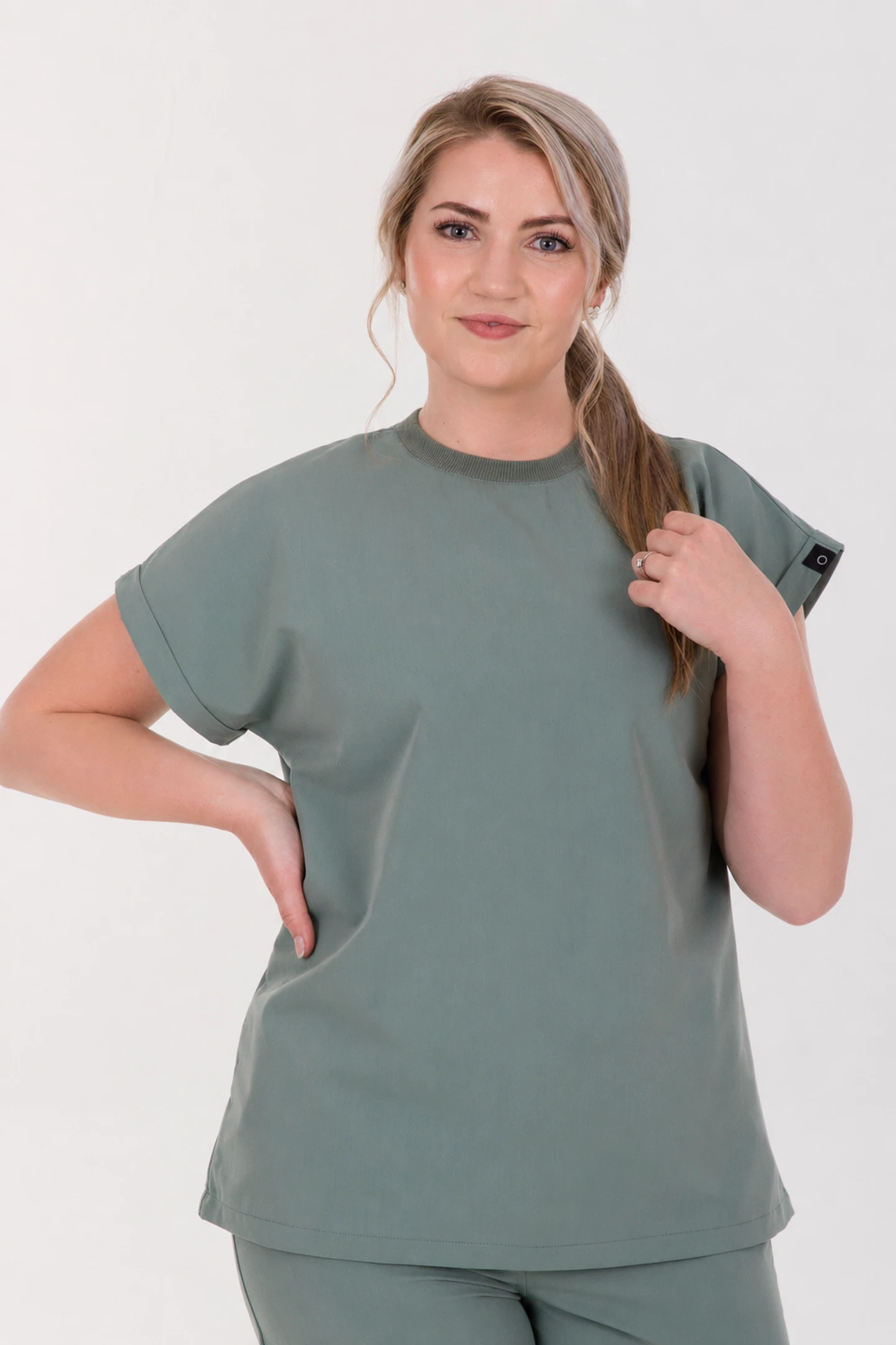 Women's Rib Neck CORE Scrubs Top - Image 6