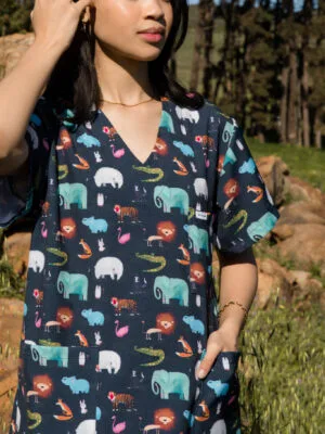 The Navy Zoo Top