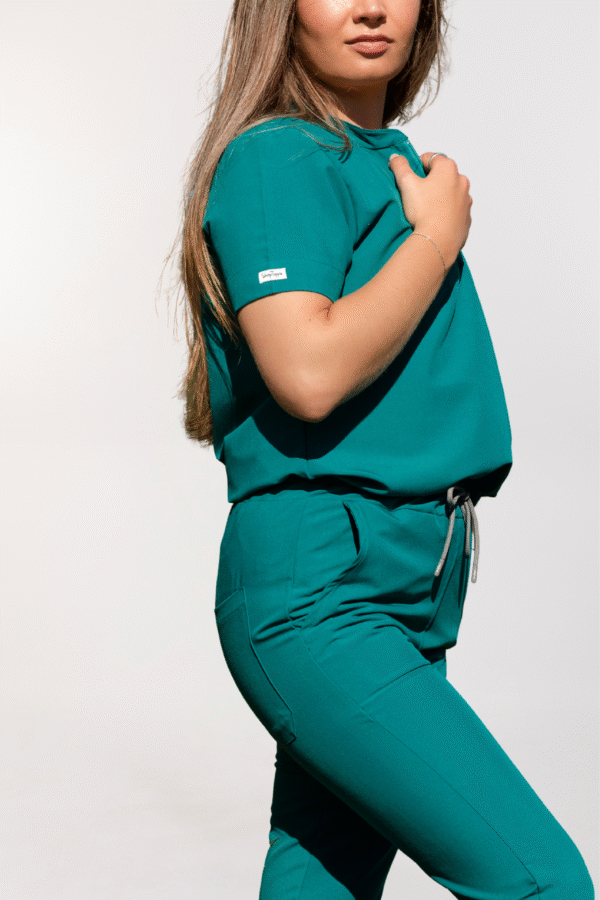 Teal Jogger Scrub Pants