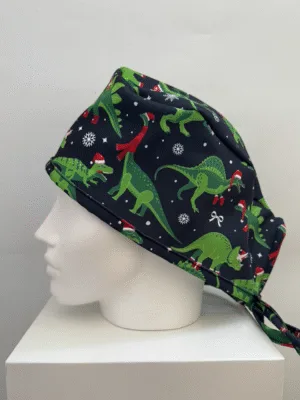 Xmas Dino Scrub Cap