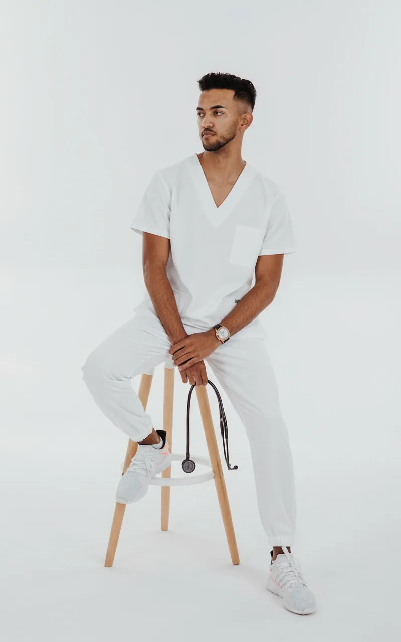 White Scrubs Jogger Pants - Image 2