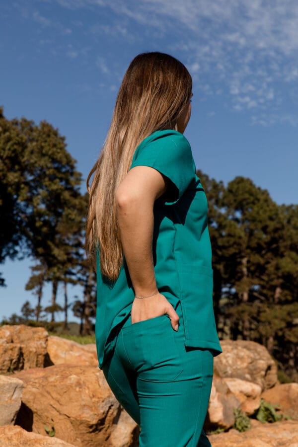 Teal Jogger Scrub Pants - Image 3