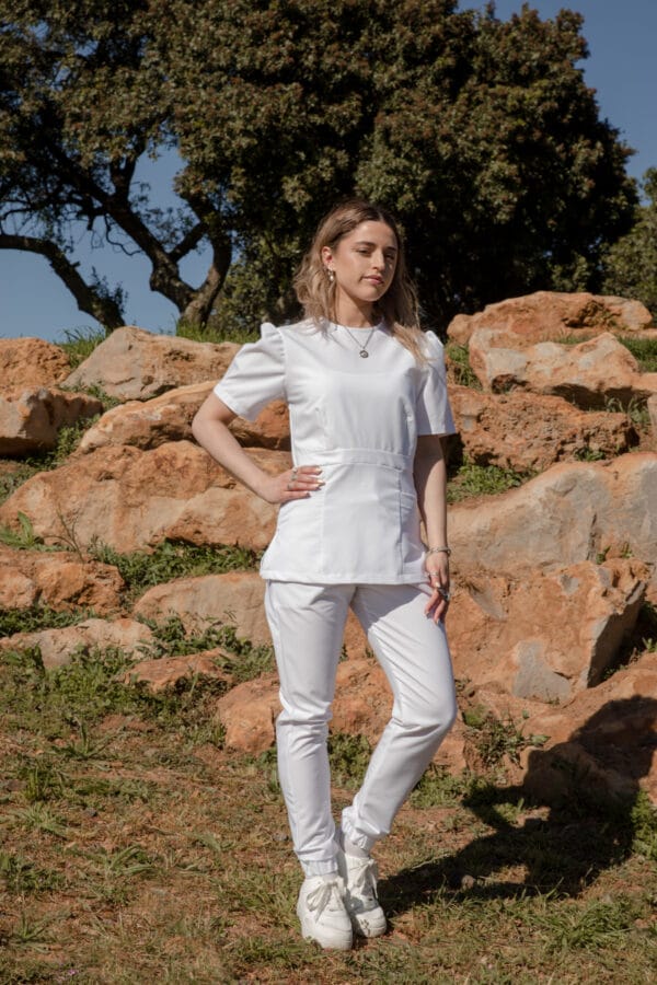 White Peplum Top - Image 3