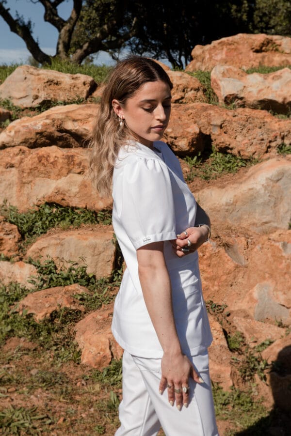 White Peplum Top - Image 4