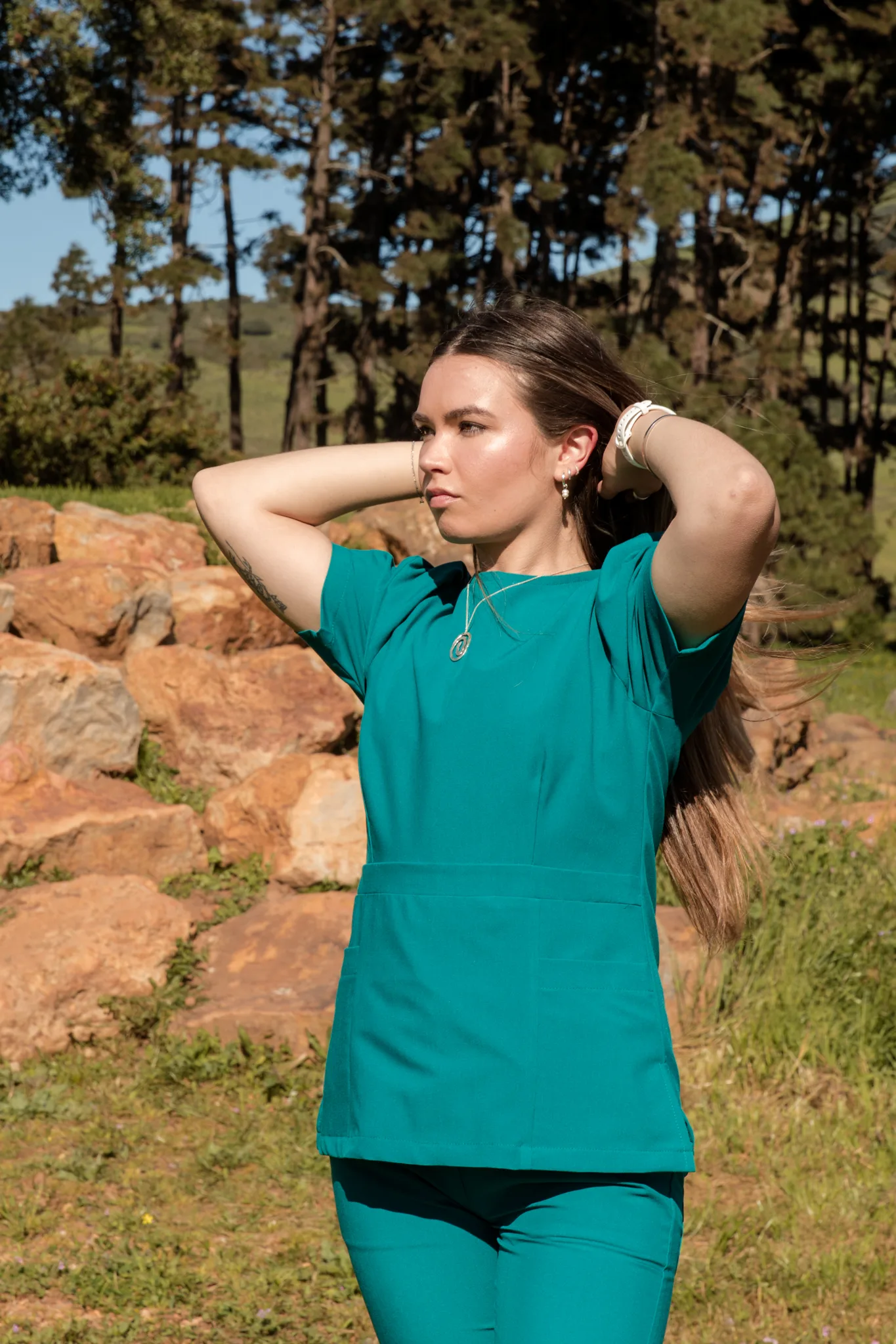 Teal Peplum Top - Image 4