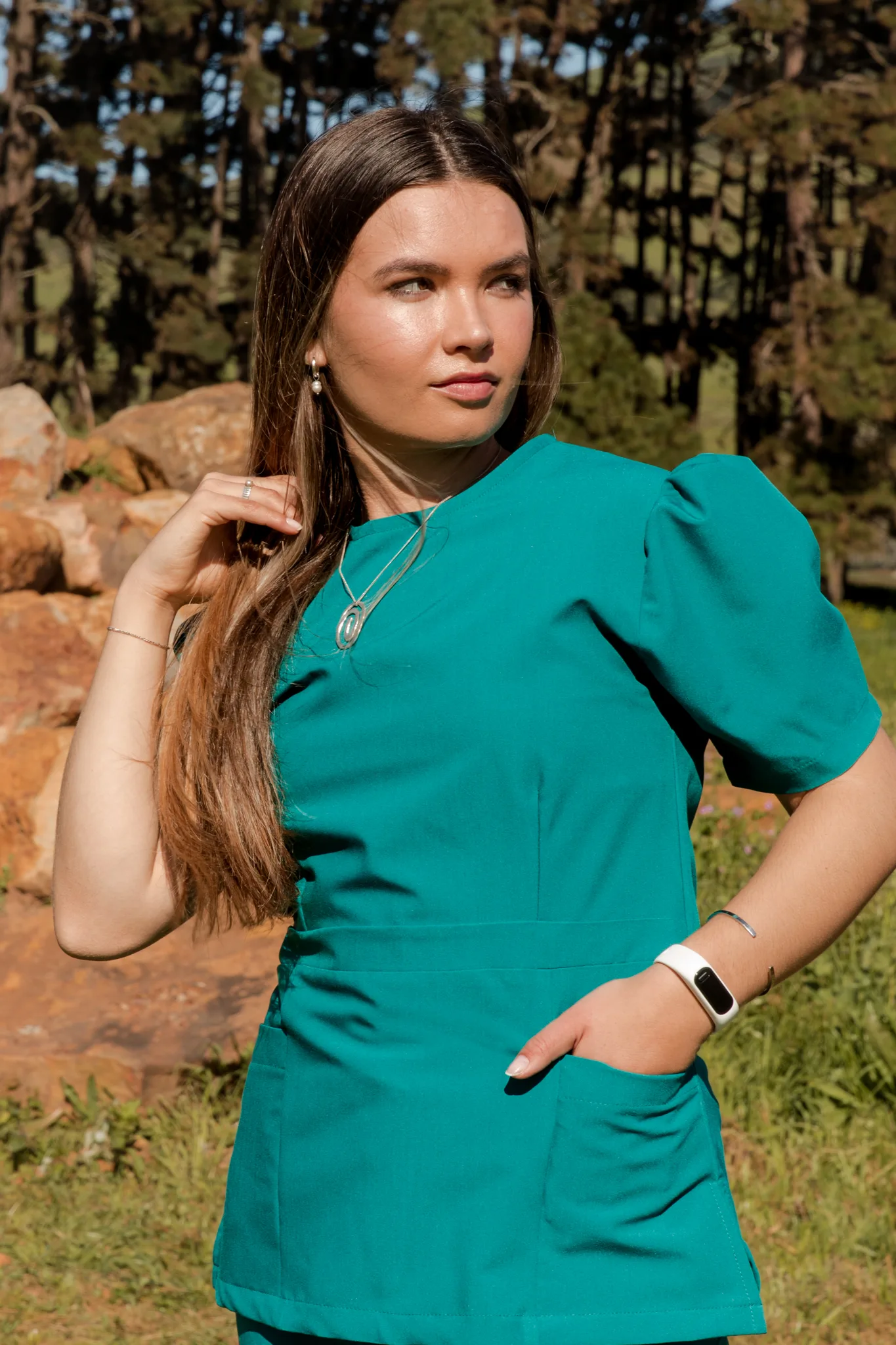 Teal Peplum Top - Image 5