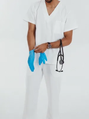 White Scrubs Jogger Pants