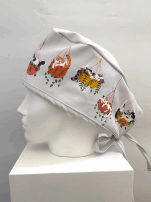 Fern Cat Scrub Cap